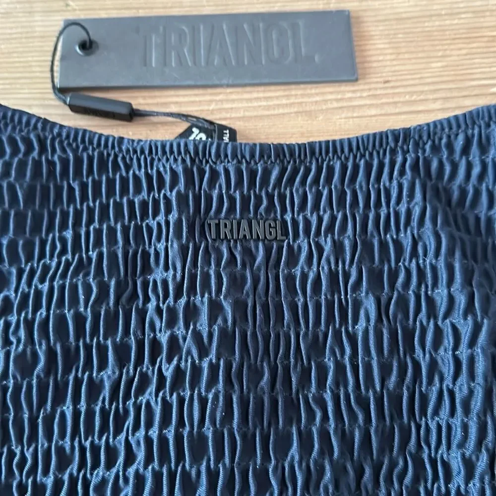 triangl swimwear Black Smocked Bikini Bottom